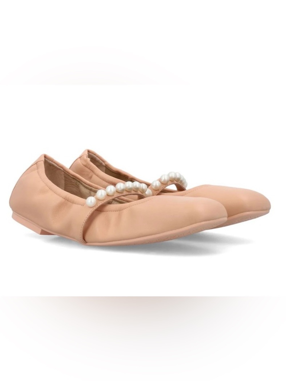 New Stuart Weitzman Goldie Embellished Ballet Flats size 8